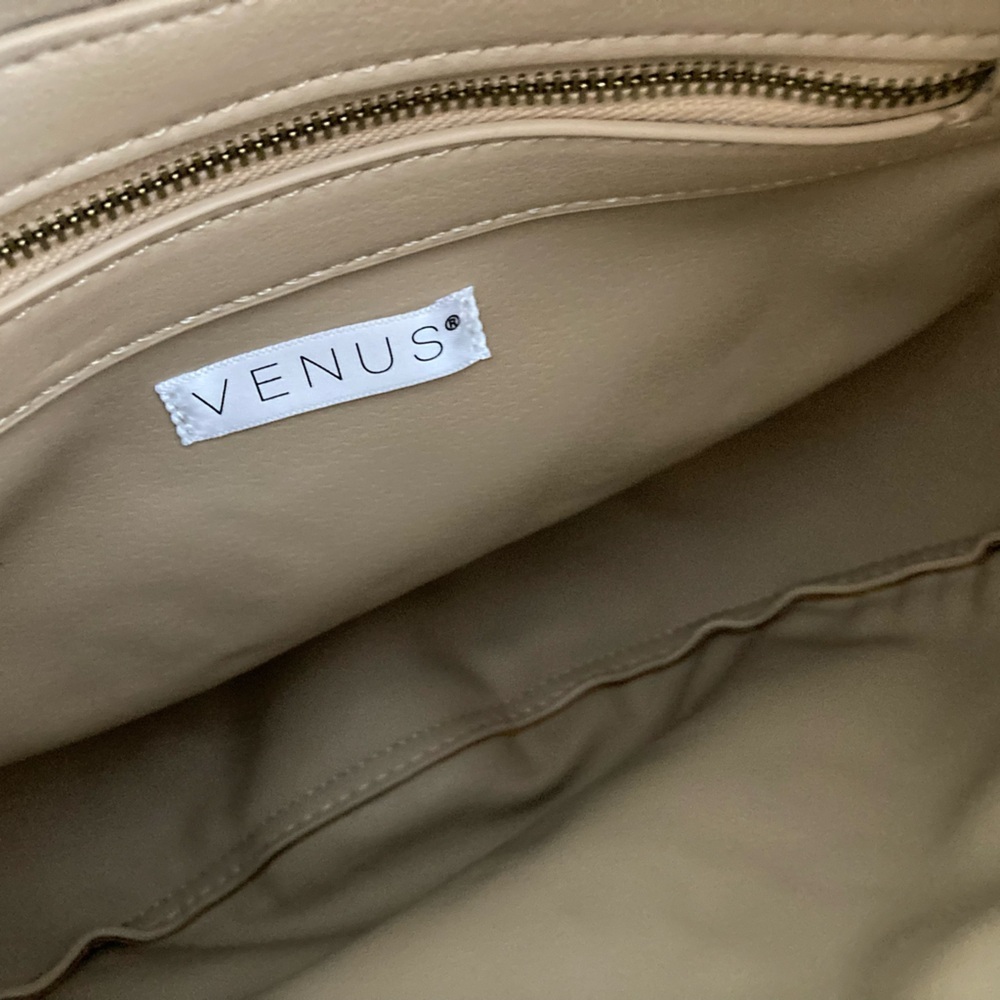VENUS Beige and Brown Fringe Shoulder Bag - Picture 6 of 10